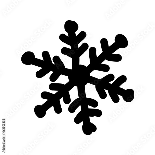 black and white snowflakes