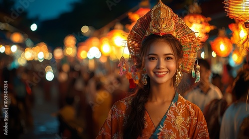 Traditional Thai Celebration during Yi Peng Festival