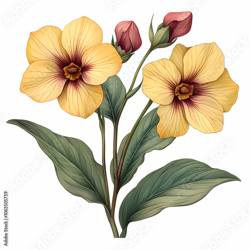 Miltonopsis Orchids flowers  Isolated on white background.