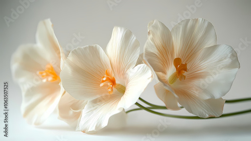 Miltonopsis Orchids flowers  Isolated on white background. photo