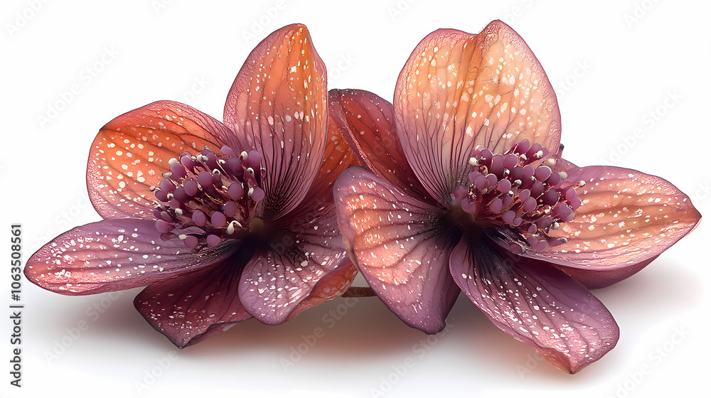 Miltonopsis Orchids flowers Isolated on white background. Miltonopsis Orchids flowers Isolated on white background.