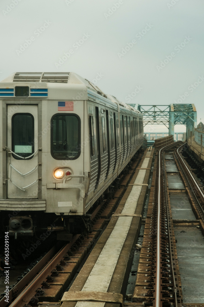 Naklejka premium train on railway