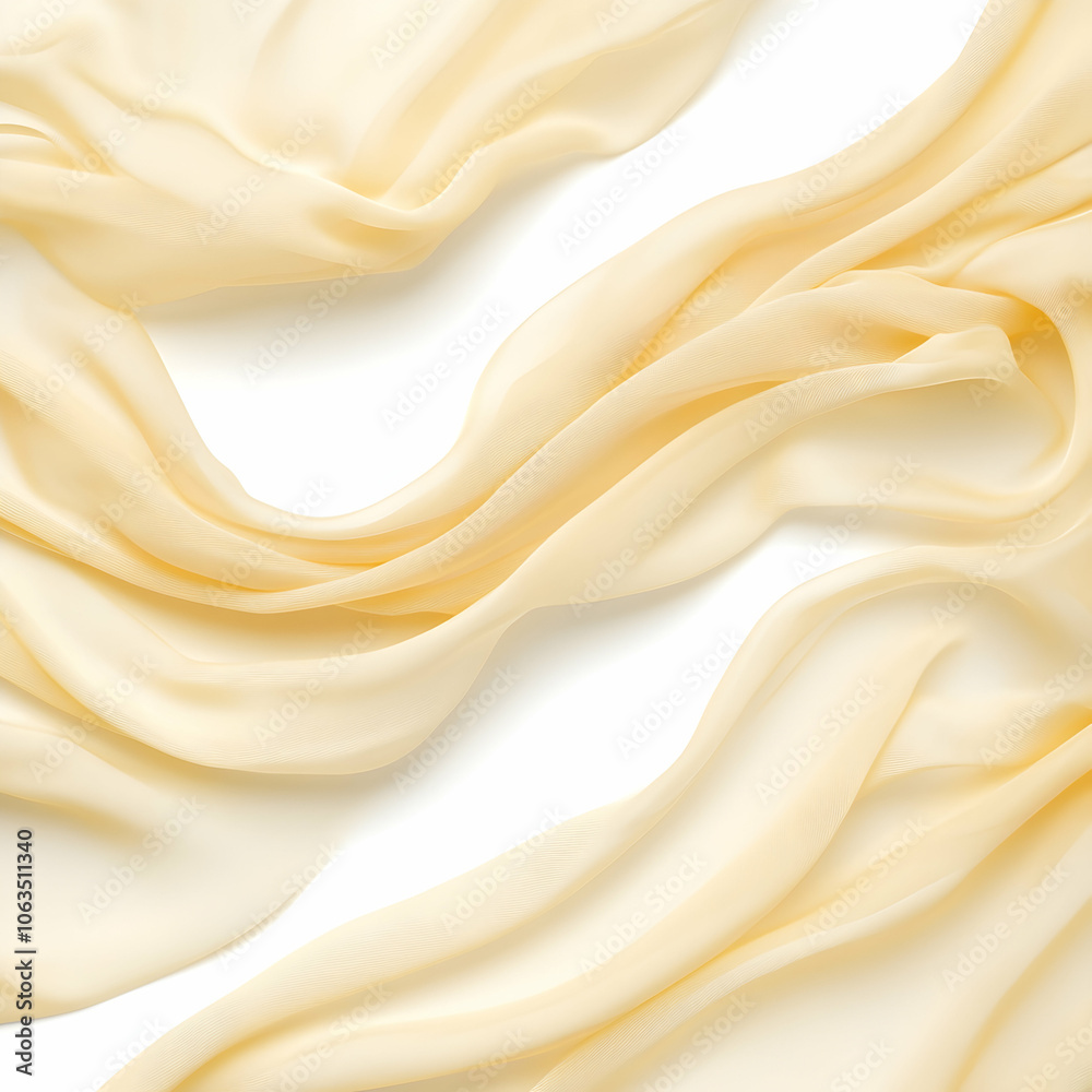 Obraz premium Creamy White Fabric Texture, background, silk, chiffon, satin, material