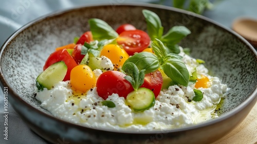 Cottage Cheese with Fresh Veggies