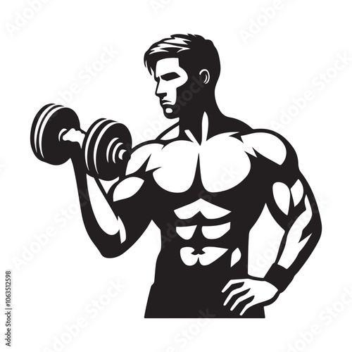 Muscle arm fitness emblems, labels, badges, logos and design elements icon vector silhouette isolated on white background.