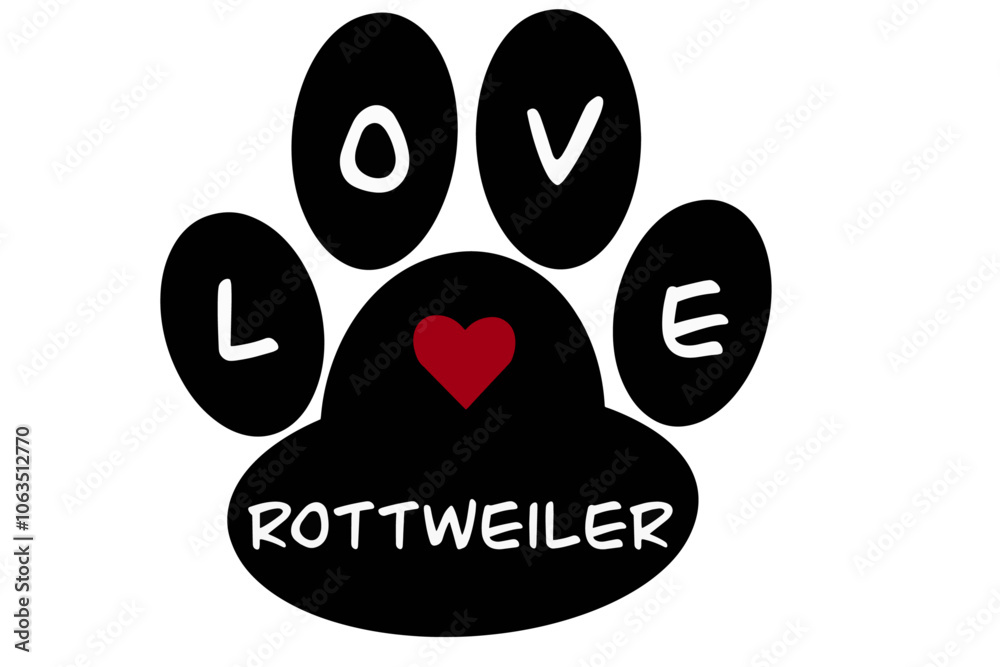 Vector of a dog paw print with the word Vector of a dog paw print with the word