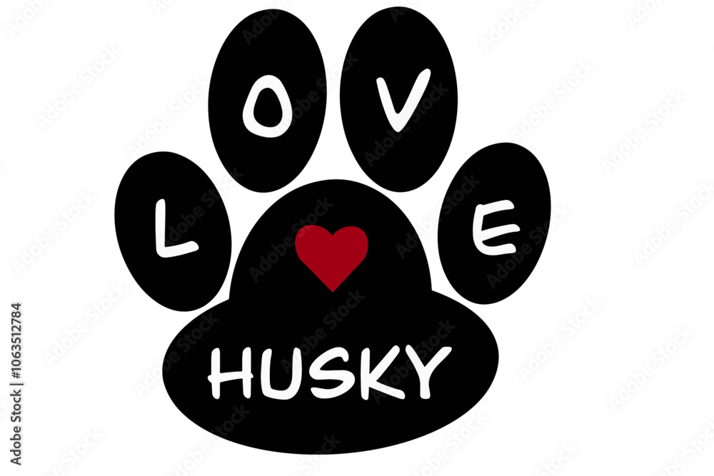 Vector of a dog paw print with the word Vector of a dog paw print with the word