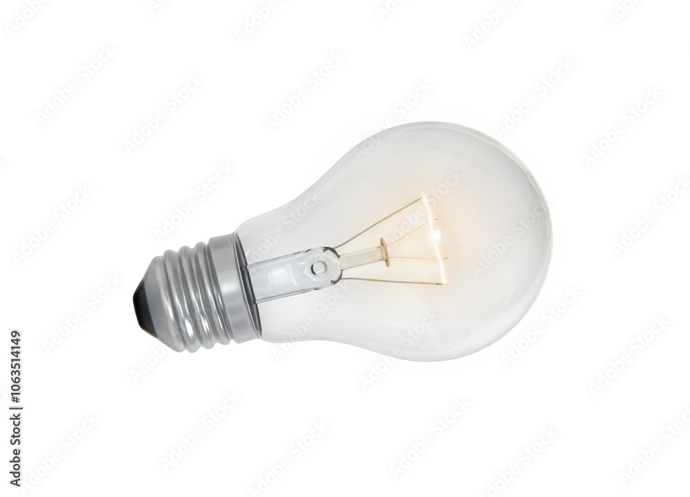 Glowing Lightbulb, transparent background Glowing Lightbulb, transparent background