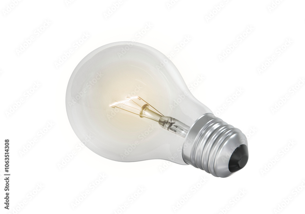 Glowing Lightbulb, transparent background Glowing Lightbulb, transparent background