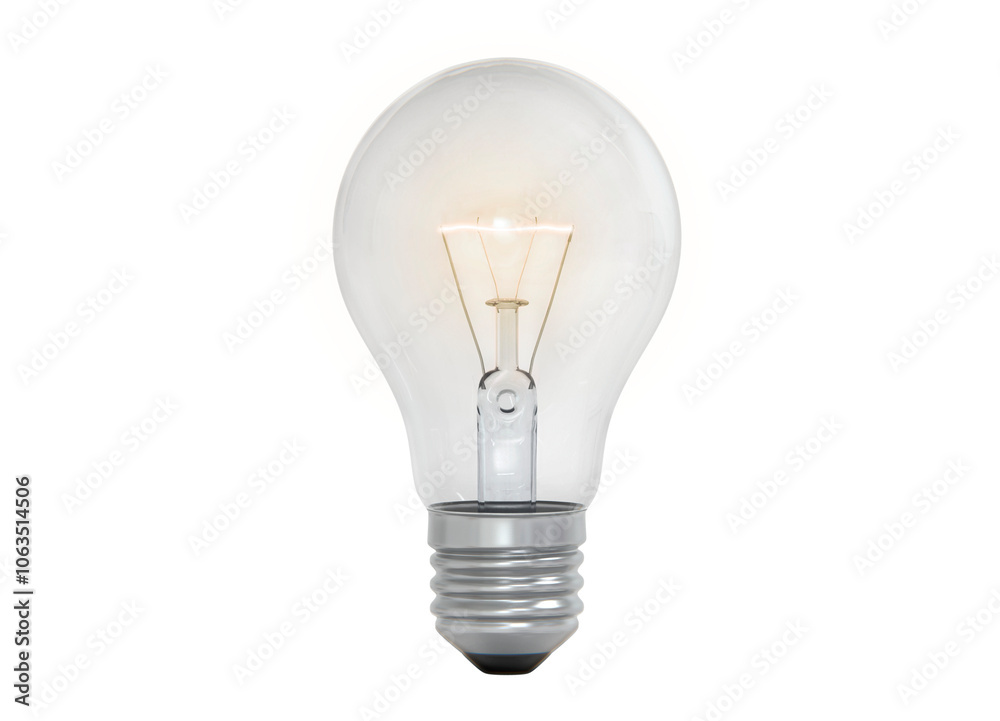 Glowing Lightbulb, transparent background Glowing Lightbulb, transparent background