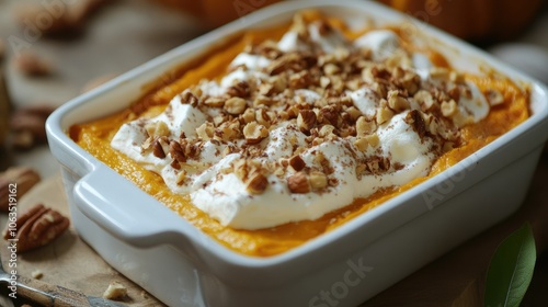 Creamy Pumpkin Dessert with Toppings