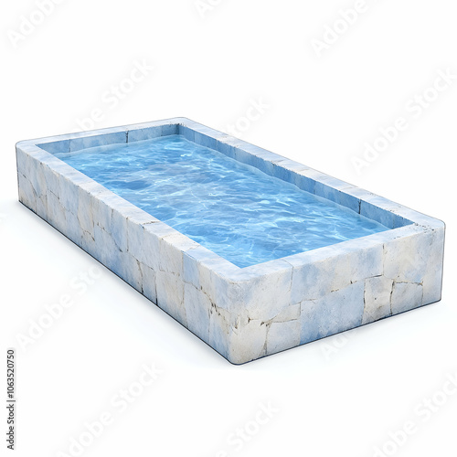 Stone Trough with Water, pool, basin, fountain, pond, water feature photo