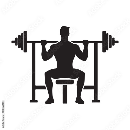 Muscle arm fitness emblems, labels, badges, logos and design elements icon vector silhouette isolated on white background.