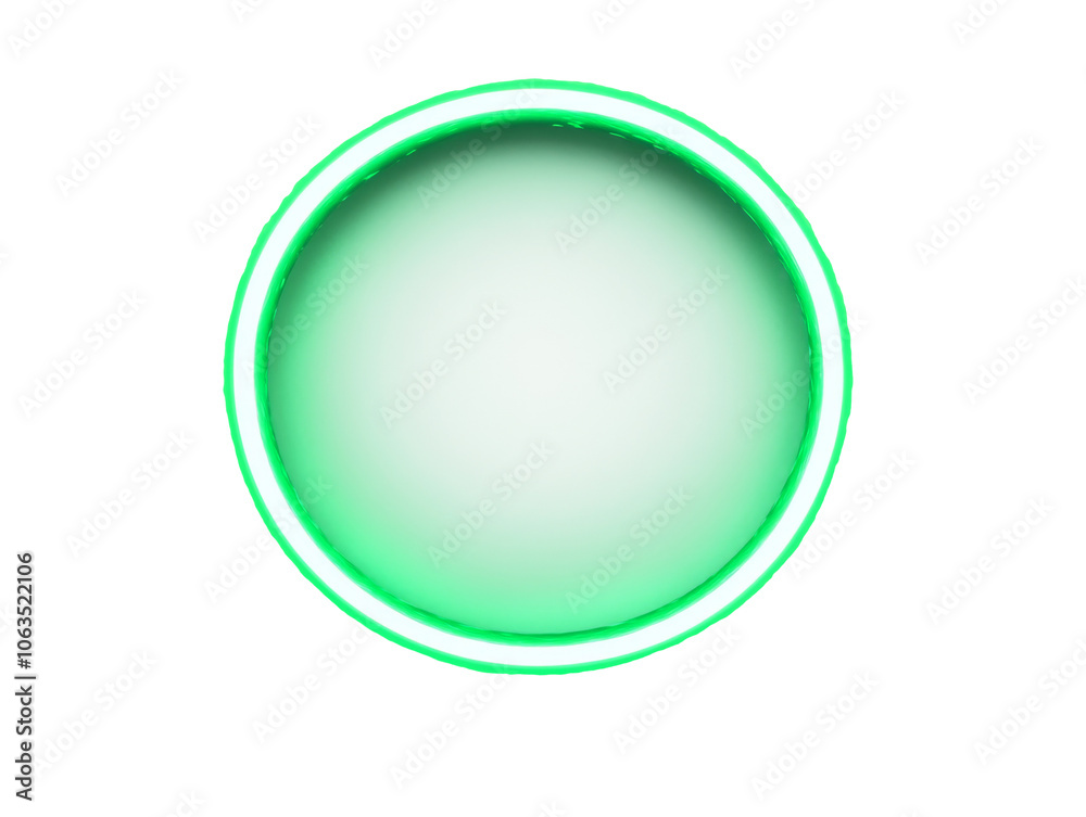 Green glowing circle at night, cut out transparent Green glowing circle at night, cut out transparent