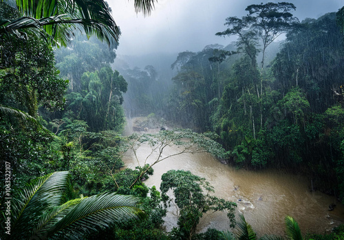 Amazonas-Regenwald, Naturlandschaft, Südamerika  photo