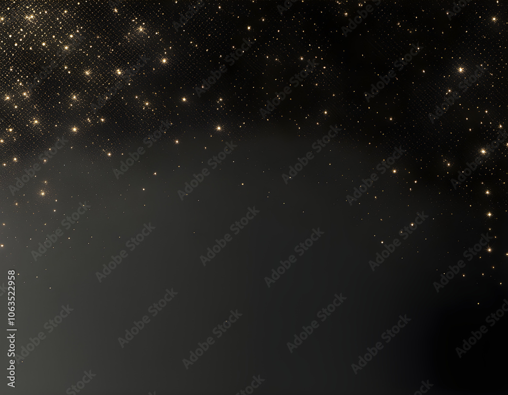 Fototapeta premium Realistic vector black background. Shiny black horizontal backdrop Glittering backround.