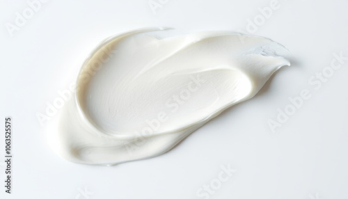 Cream smears on white background.