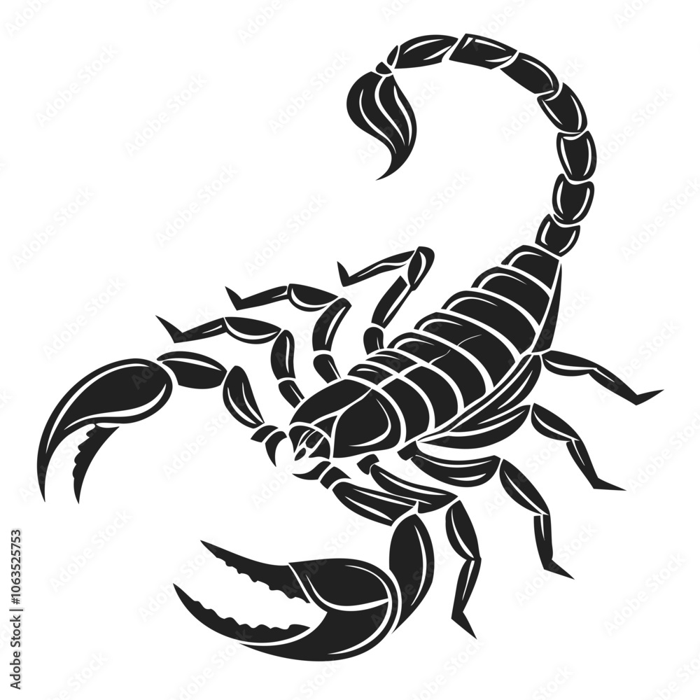 Scorpion Black silhouette vector illustration isolated on a transparent background Scorpion Black silhouette vector illustration isolated on a transparent background