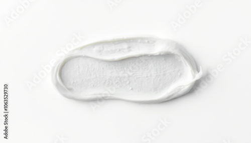 Cream smears on white background.