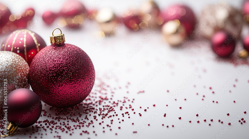 Beautiful colored glass Christmas toys are a good gift for the New Year