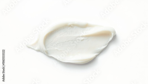 Cream smears on white background.