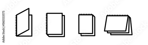 Book icon set. notebook icon set. vector illustration design flat graphic design.