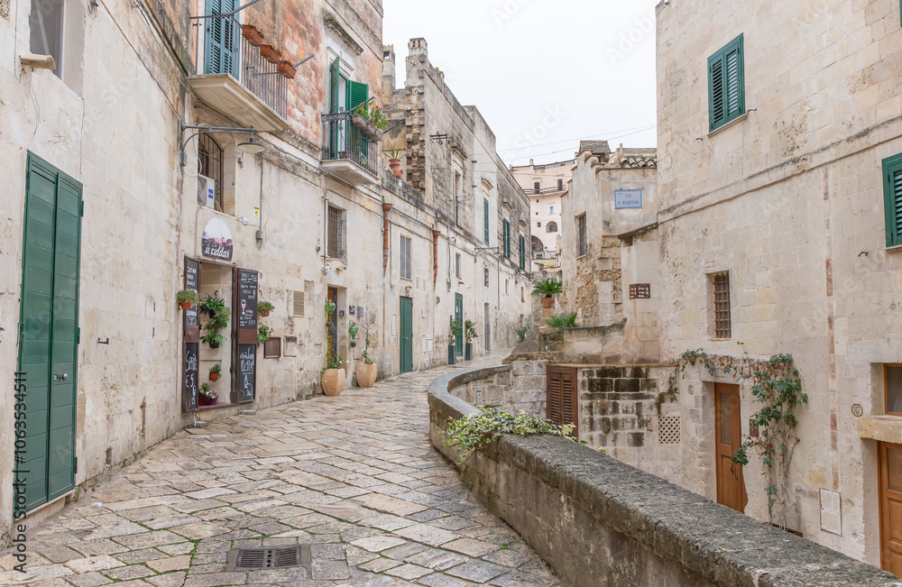 Fototapeta premium Matera, eine historische Stadt in der süditalienischen Region Basilikata. 