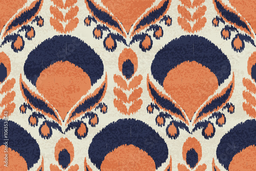abstract seamless motif fabric patterns, abstract ikat, carpet, fabric, batik	