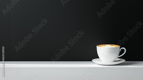 cup of coffee on a wooden table