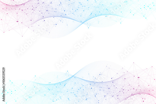 Global network connection concept. Big data visualization. Social network communication in the global computer networks. Internet technology. Business. Science. Vector illustration
