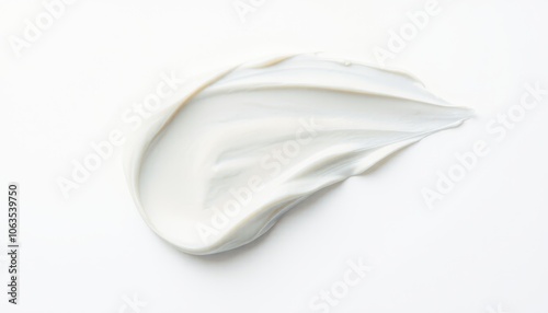 Cream smears on white background.
