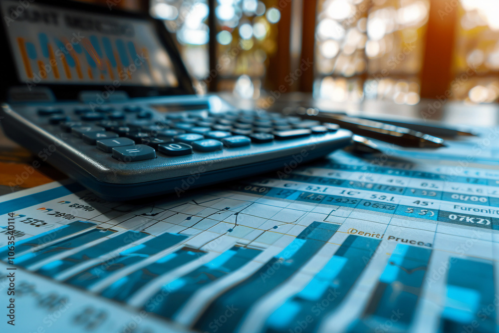 AI generated picture of a financial analysis and research investigation