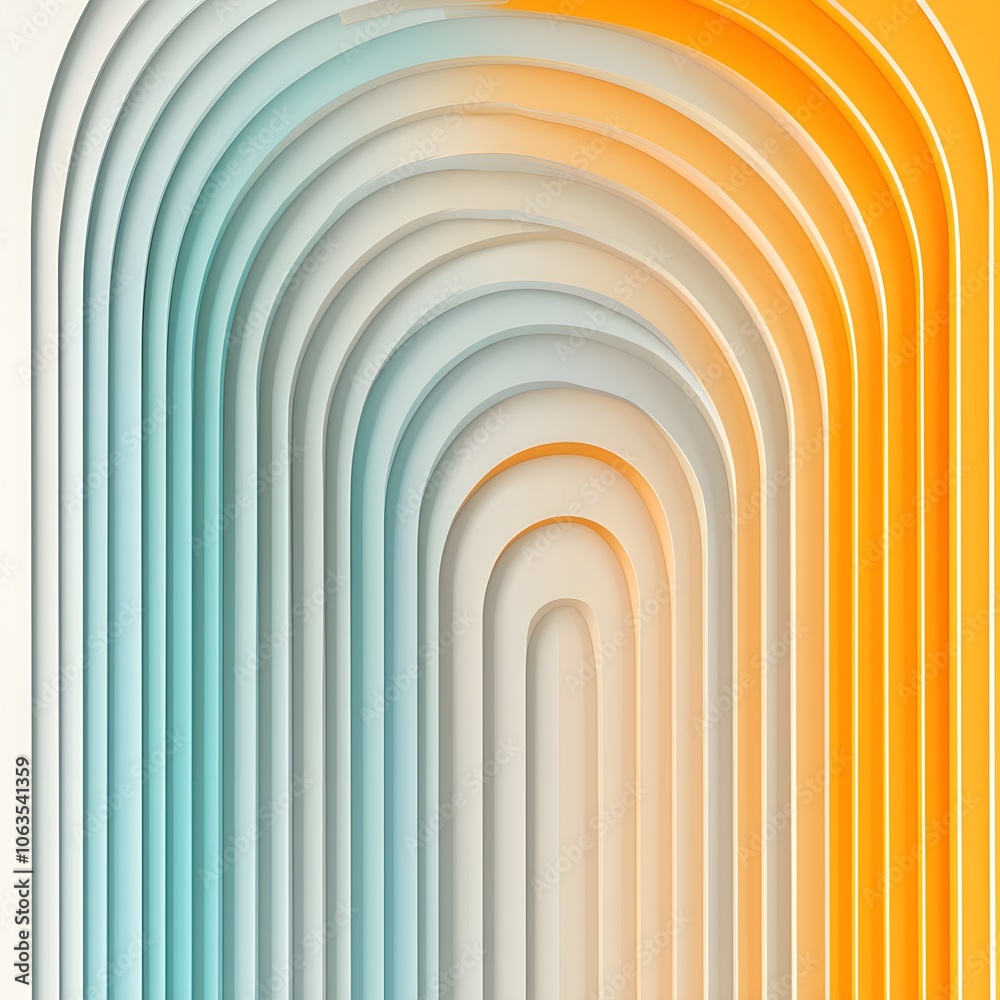 Abstract layered arches in soothing pastel colors Abstract layered arches in soothing pastel colors