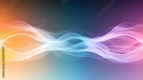 Wallpaper Mural Abstract colorful wave patterns in gradient background Torontodigital.ca