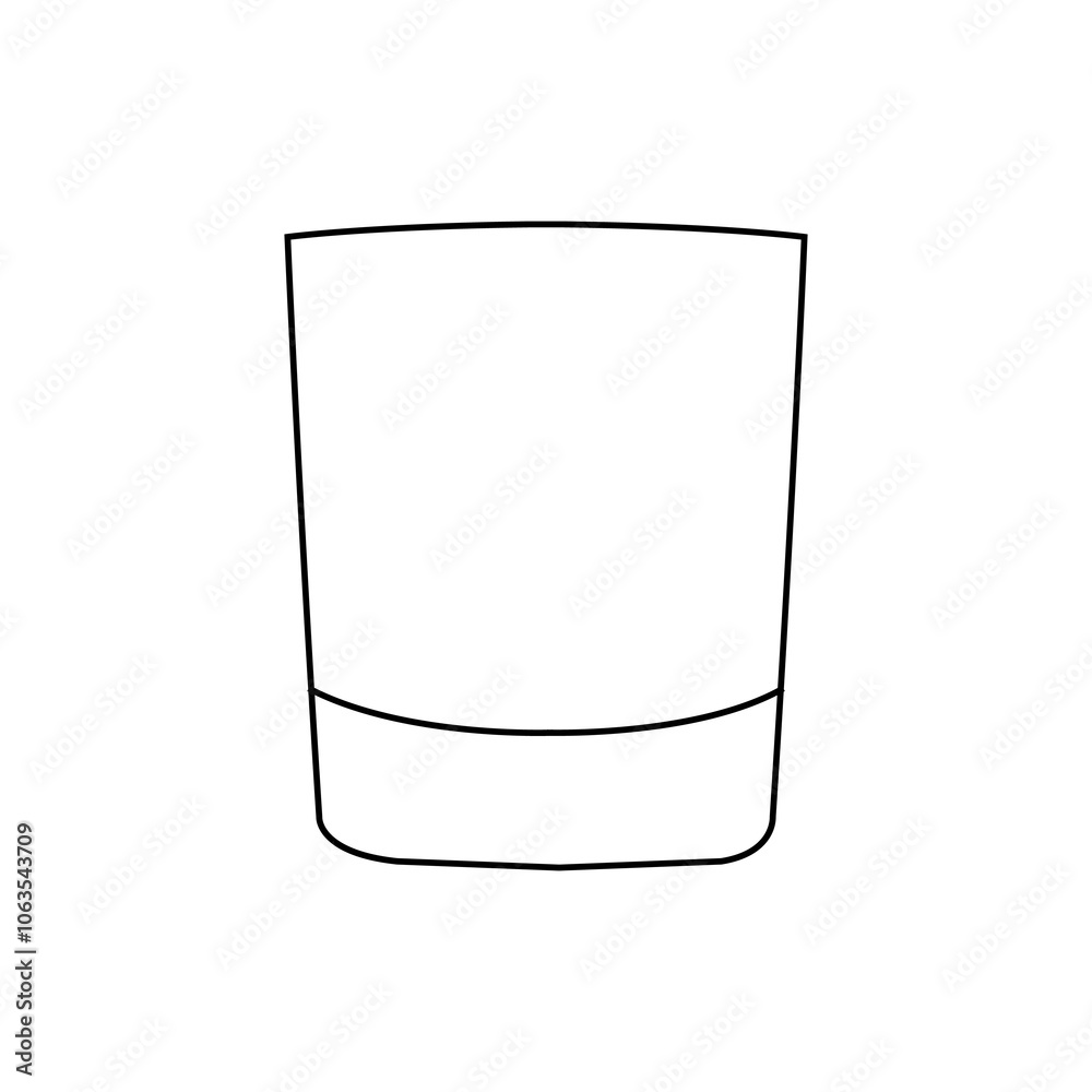 Glass of whiskey illustration vector icon Glass of whiskey illustration vector icon