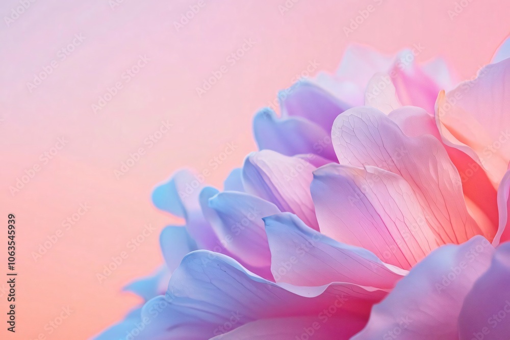 A close-up view of delicate flower petals with soft pink and lavender hues, creating a peaceful and calming ambiance. A close-up view of delicate flower petals with soft pink and lavender hues, creating a peaceful and calming ambiance.