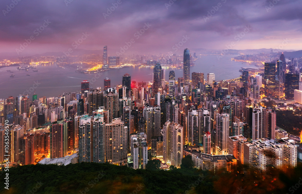 Fototapeta premium Hong Kong night view
