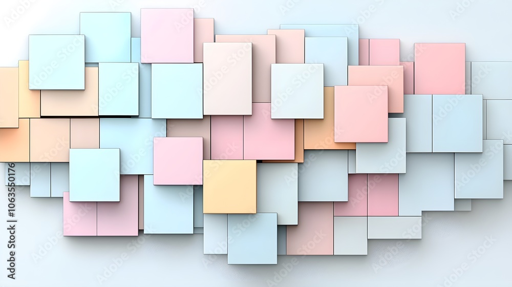 Abstract geometric wall art in pastel colors Abstract geometric wall art in pastel colors
