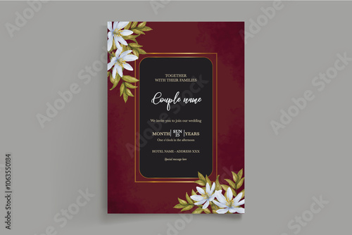 BRIDAL SHOWER FLORAL INVITATION TEMPLATE