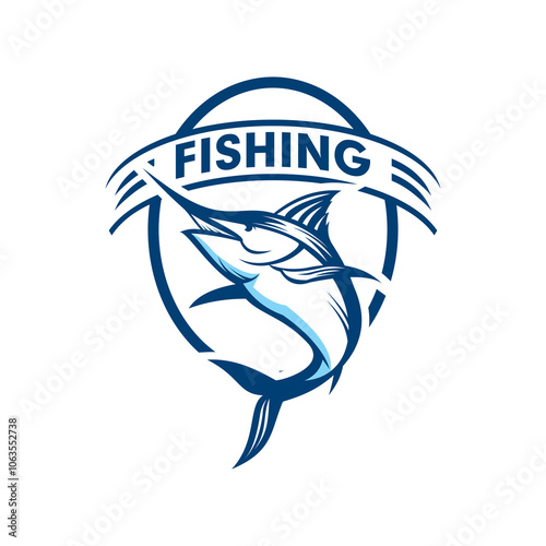 fishing logo , sea logo vector , animal logo vector