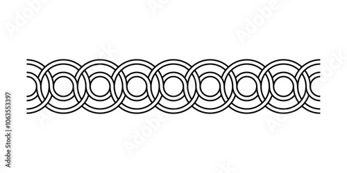 Vector decorative border vector illustration. Border line art illustration.