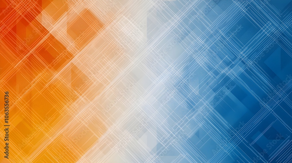 Abstract geometric pattern in orange and blue tones Abstract geometric pattern in orange and blue tones