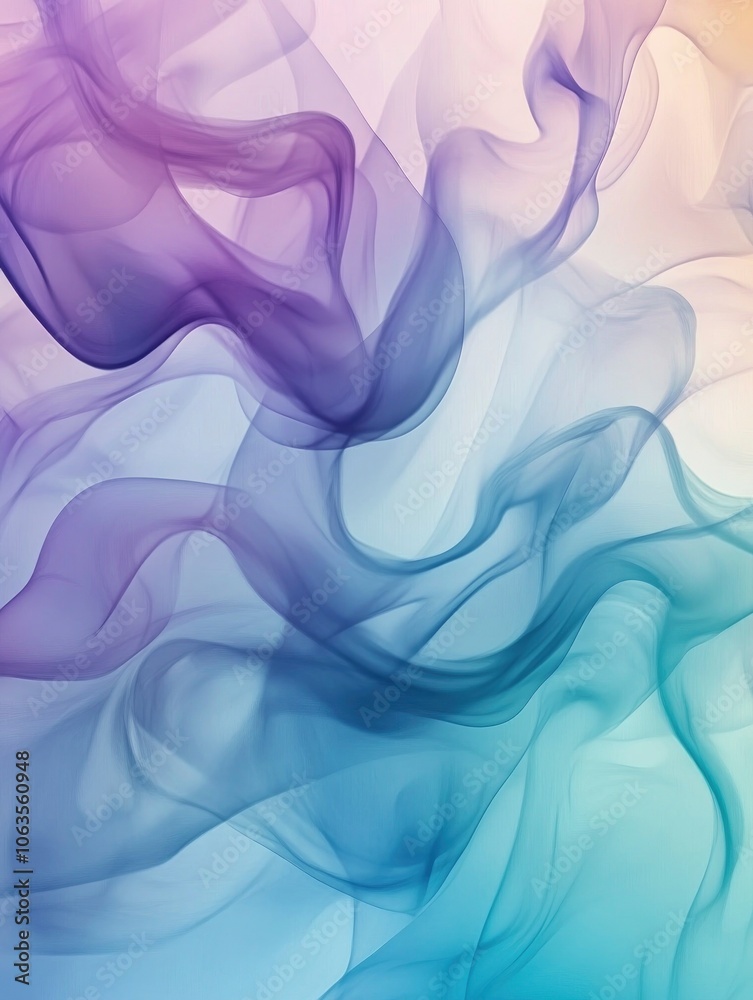 Flowing gradient shapes in teal and lavender tones, abstract and fluid, gentle transitions Flowing gradient shapes in teal and lavender tones, abstract and fluid, gentle transitions