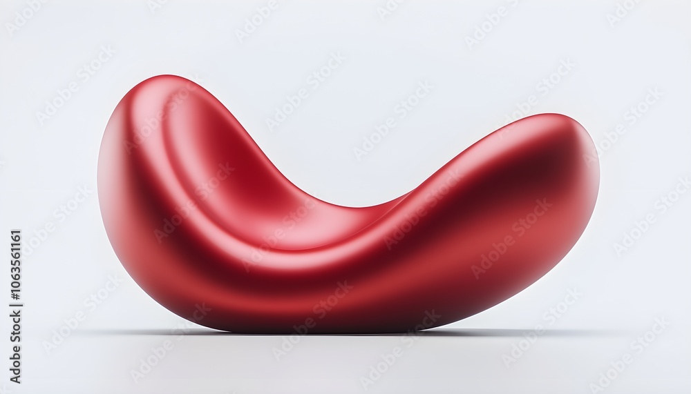 a stylish red ribbon in an S-shaped curve, high-quality rendering, vibrant and elegant, isolated on white background a stylish red ribbon in an S-shaped curve, high-quality rendering, vibrant and elegant, isolated on white background