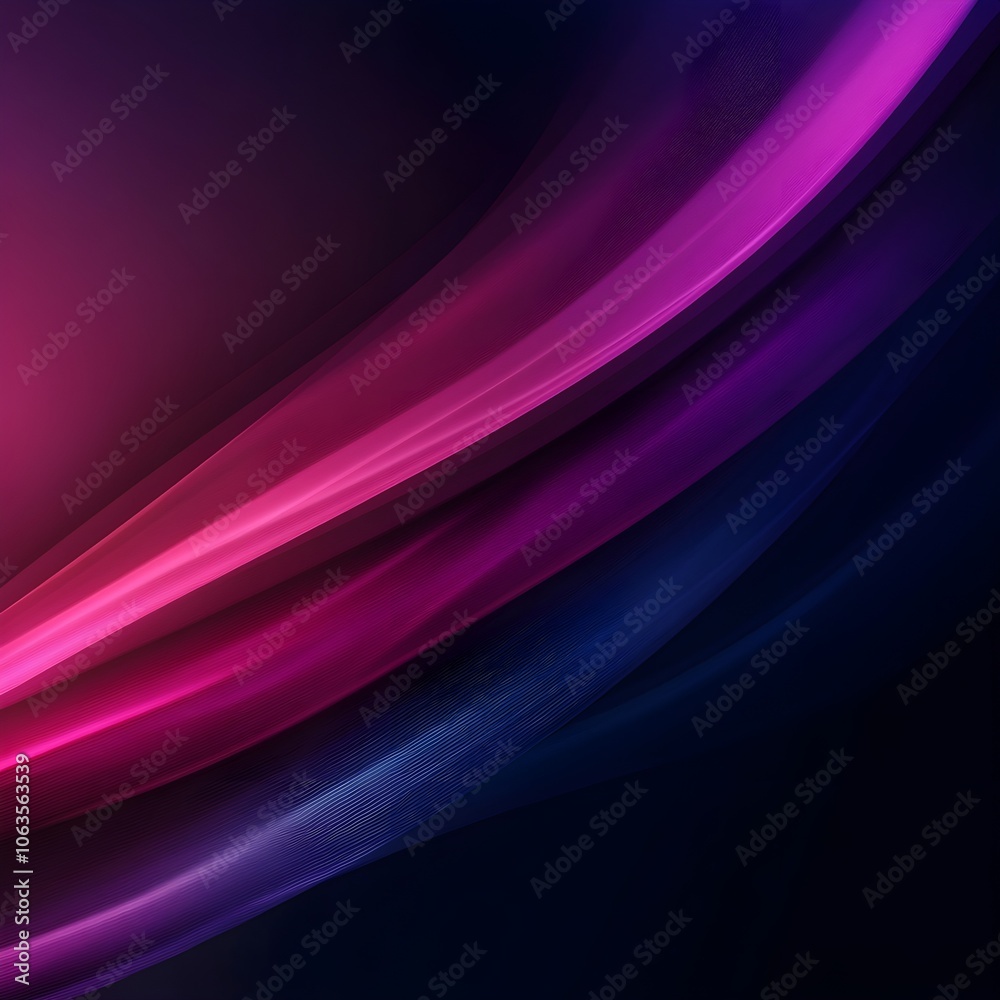 Naklejka premium Abstract waves of vibrant purple and blue light