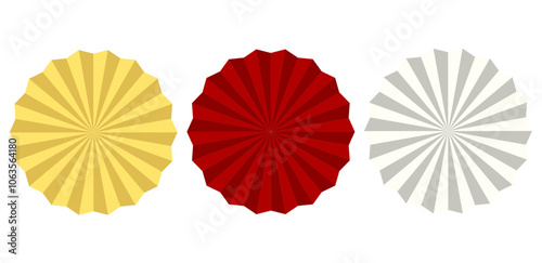 paper fan set bundle vector. traditional chinese new year festival element background