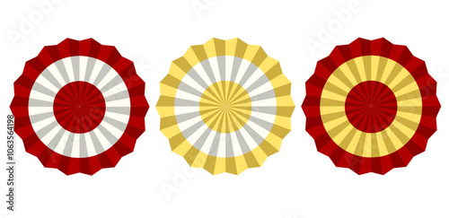 paper fan set bundle vector. traditional chinese new year festival element background