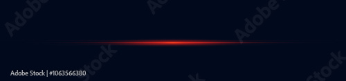 Red laser beams isolated on black background.Red lens flash. Horizontal rays glowing in the dark. Abstract light effect line. Speed ​​vector illustration, road.