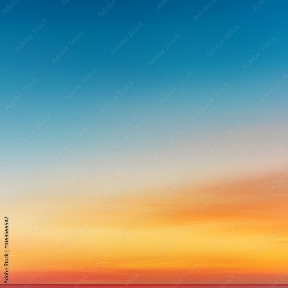 Serene sunset over the ocean horizon Serene sunset over the ocean horizon