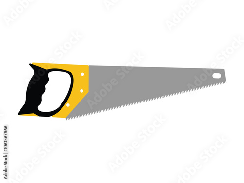 hand saw repair vector illustration on transparent background